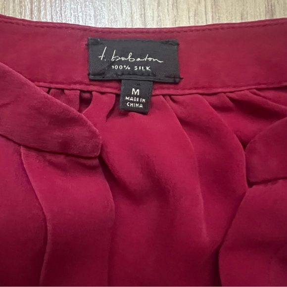 Babaton Aritzia silk Bennett dress in dark red/burgundy - Picture 6 of 7